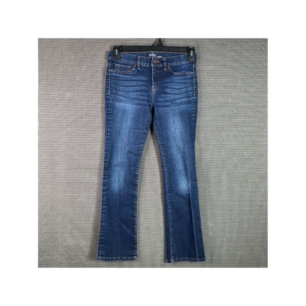 Soho New York & Co. Bootcut Jeans Women's Petite 8 Blue Denim Cotton Blend